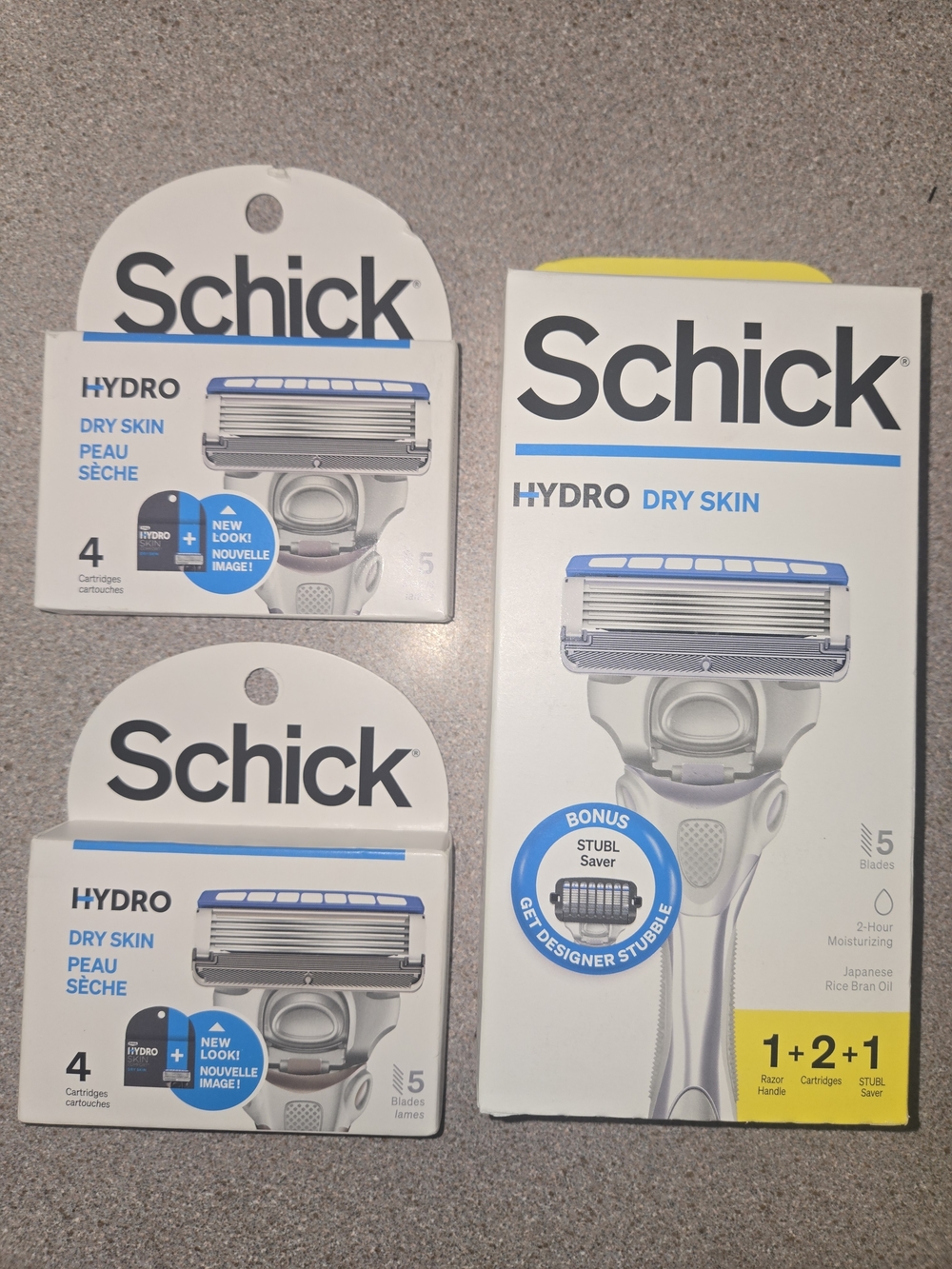 Schick Hydro Dry Skin Razor Blades - White & Blue